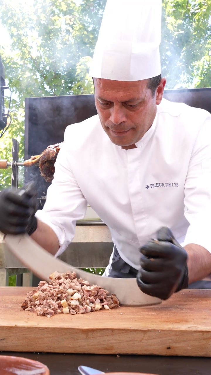 Chef preparing a dish