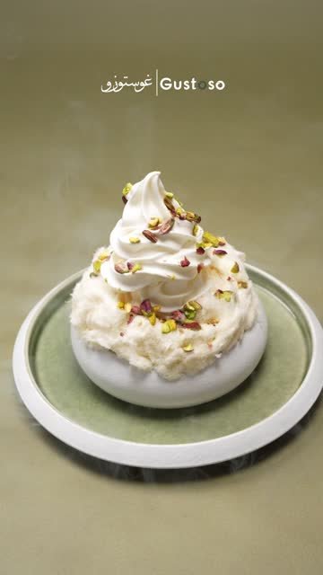 Gustoso ice cream topped with pistachios