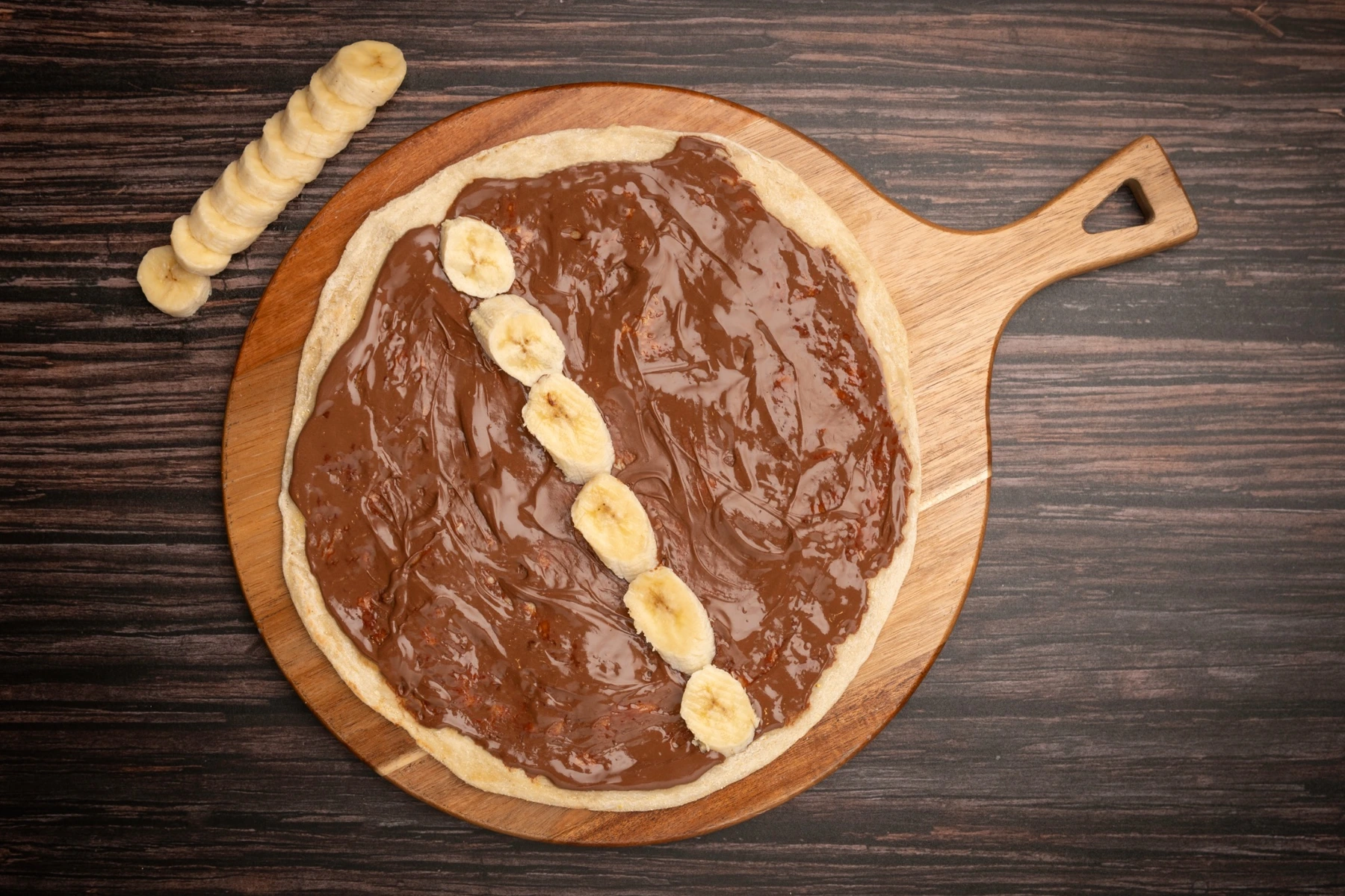 Chocolate and banana saj